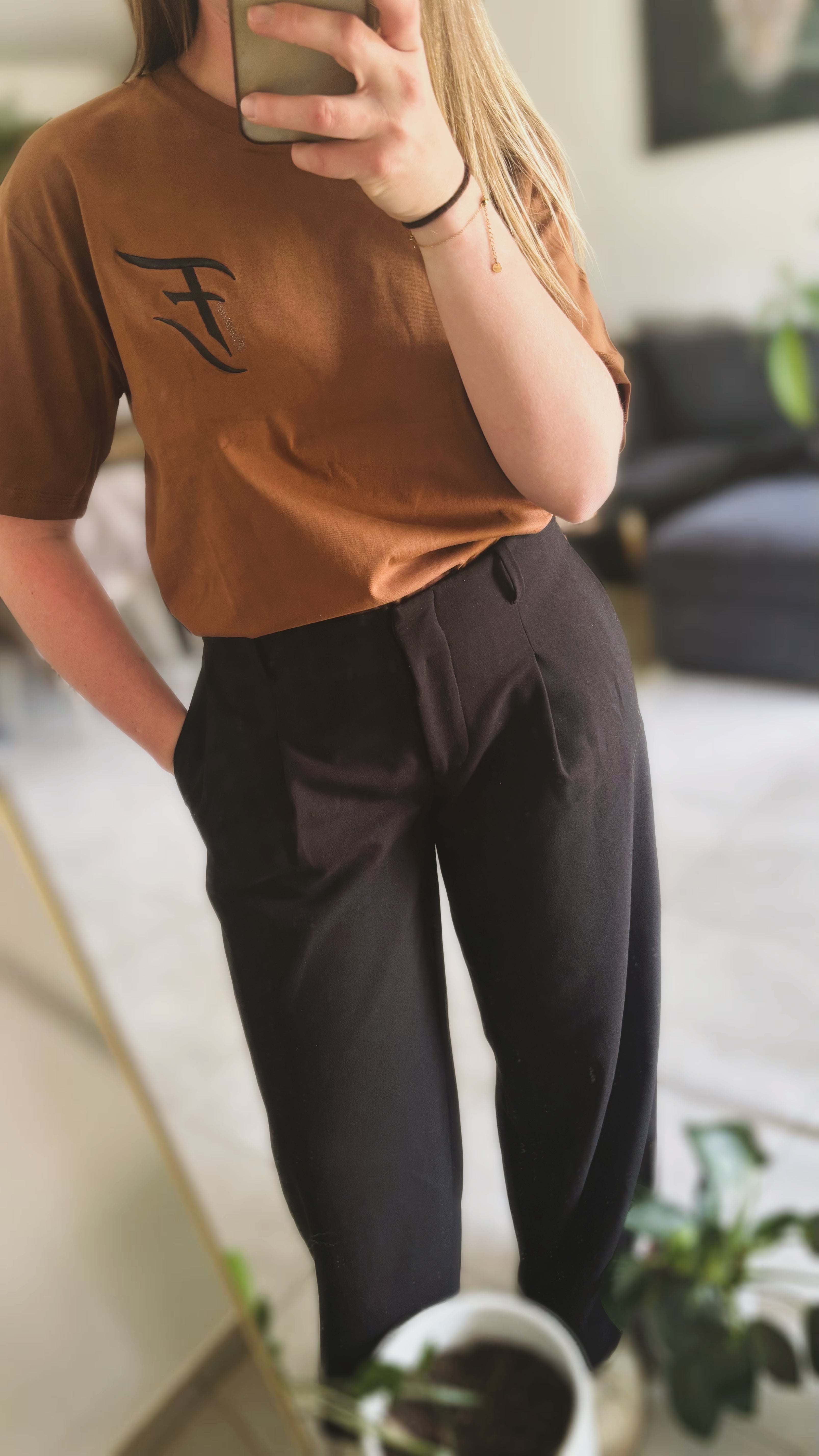 T-shirt marron